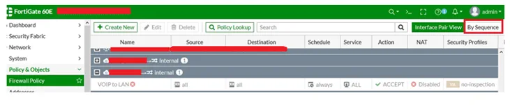 FortiGate web console
